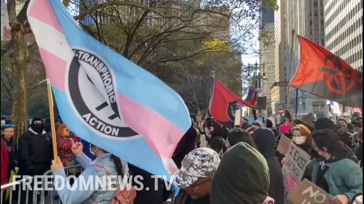 Read more about the article At a @StandingforXX women’s rights rally outside city hall in New York City, a m