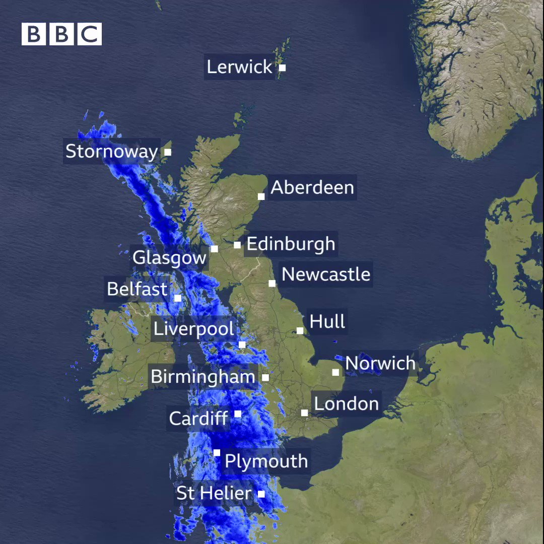 @bbcweather: Many of us will need an umbrella this morning with heavy rain spreading from west to east ☔️It’ll be nasty on the roads too 🚗💦 BBC Weather (@bbcweather) / Twitter