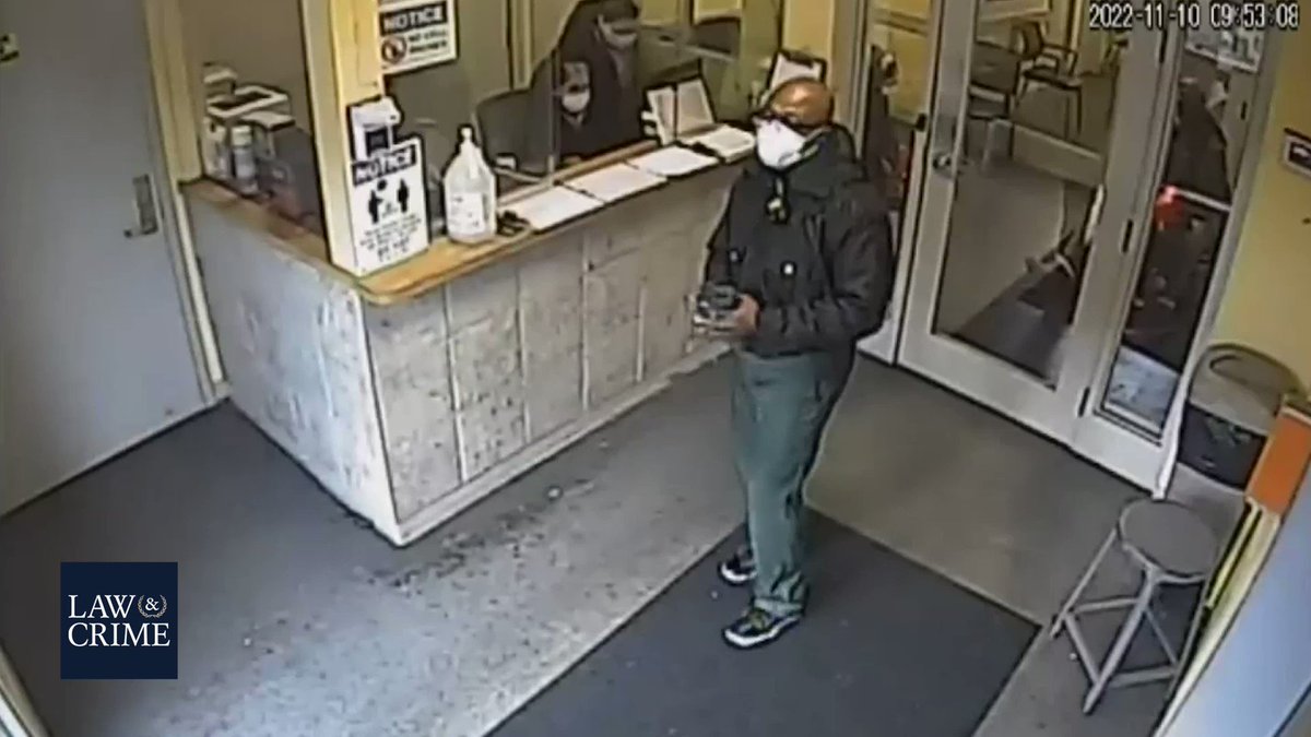 Law crime network on twitter surveillance video shows two security