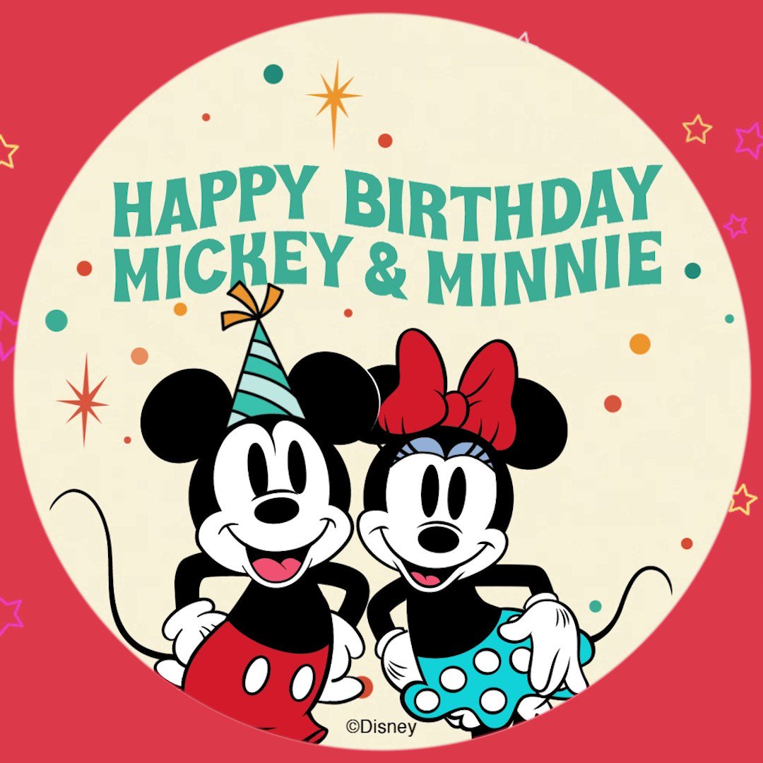 Disney Music on X: HAPPY HAPPY BIRTHDAY Mickey Mouse + Minnie