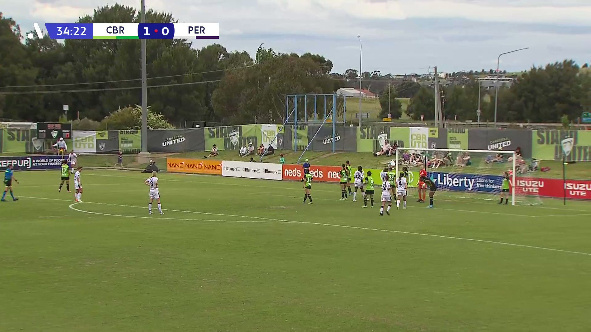 .@PerthGloryFC is back in business! 👊 🟣

Elizabeth Anton the goal scorer as Glory draw level against @CanberraUnited! 

Follow live:  

#DubZone @LibFinancial”