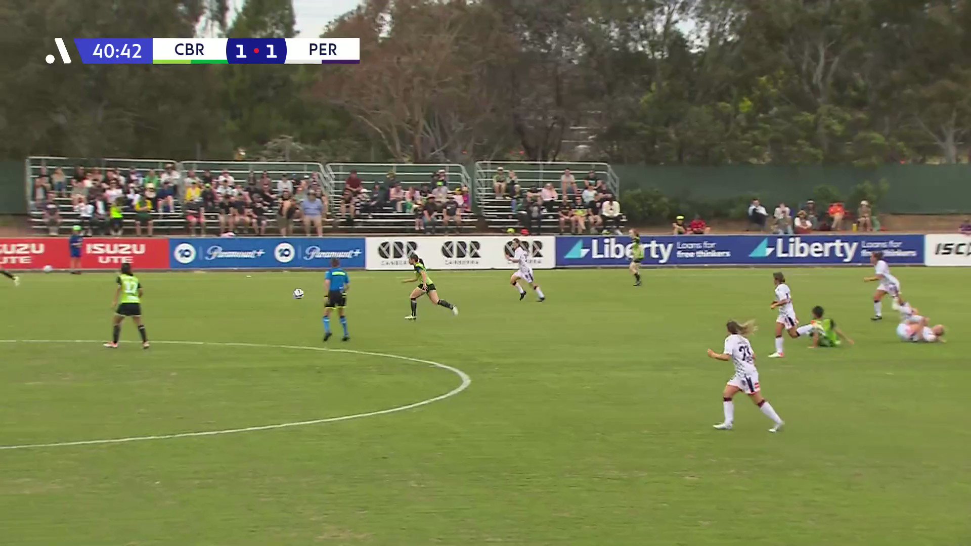 Vesna Milivojević goes BANG & @CanberraUnited are back in front 🤯

WHAT. A. HALF! 

Follow live:  

#DubZone @LibFinancial”