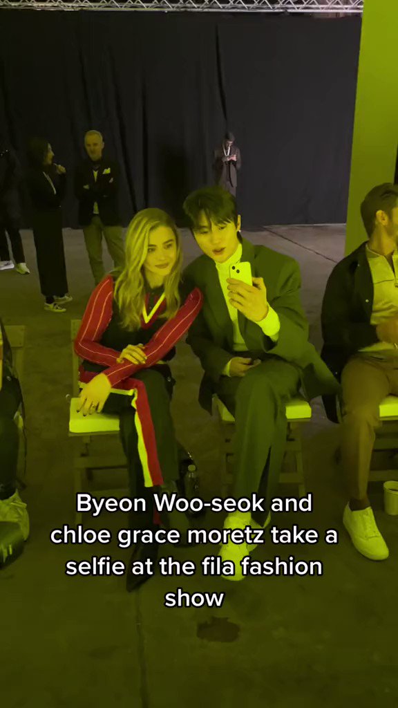 on Twitter: "📸 | #ByeonWooSeok & Chloe Grace Moretz spotted taking a