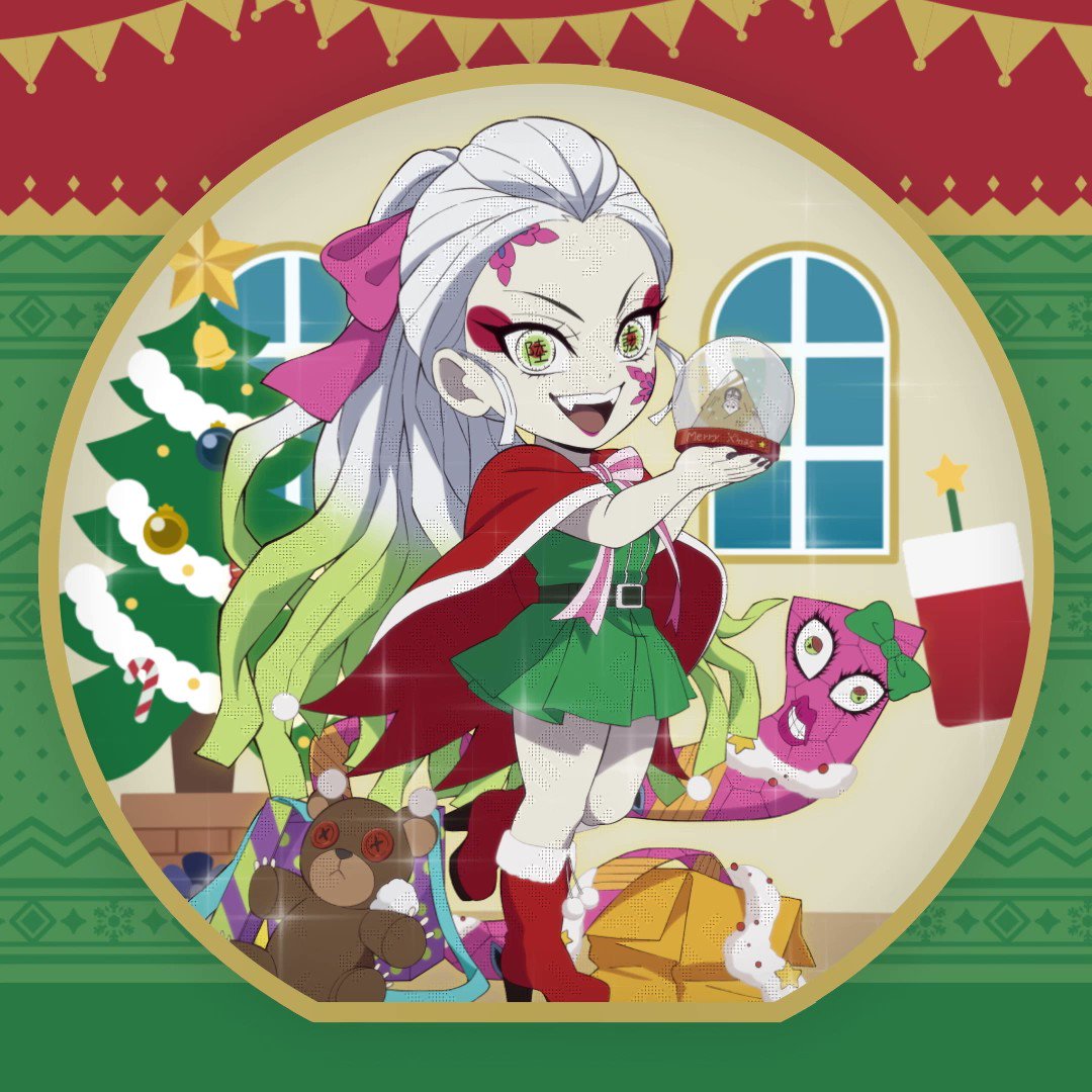 鬼滅の刃 クリスマス 堕姫 ポストカードハロウィン 妓夫太郎 堕姫