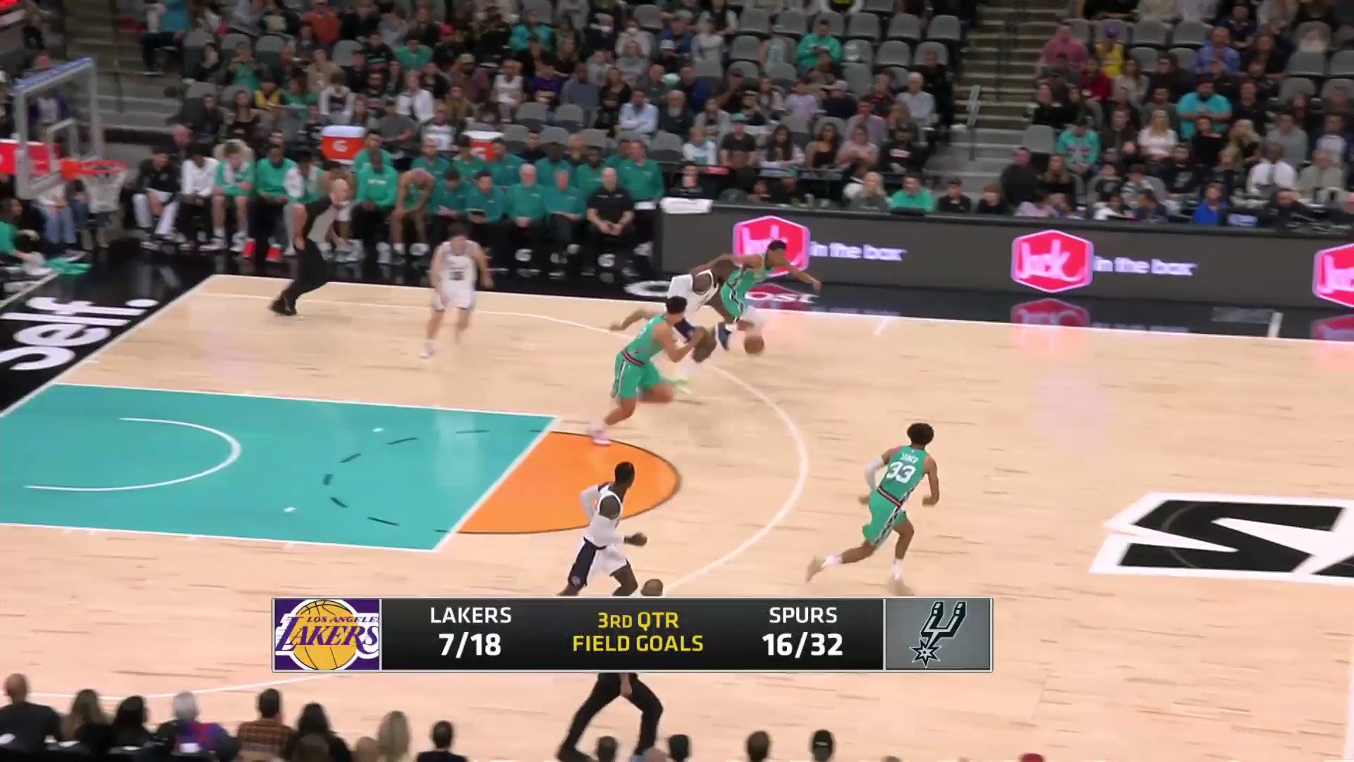 NBA on Twitter "🥽 Bron races down the floor and fires it in to AD to