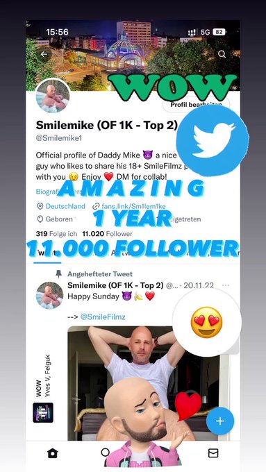 A M A Z I N G ! ! !
1 Year —> 11.000 Followers ?

THANK YOU SO MUCH ???
#11K #1year #Amazing #TYSM #daddymike