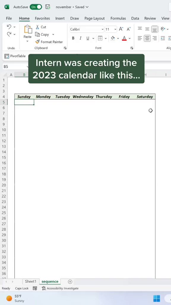 excel-dictionary-on-twitter-how-to-create-a-2023-calendar-in-excel