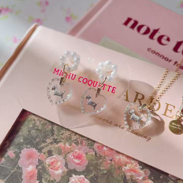 一部予約販売】 ミチュコケット michu coquette ピアス フラワーハート