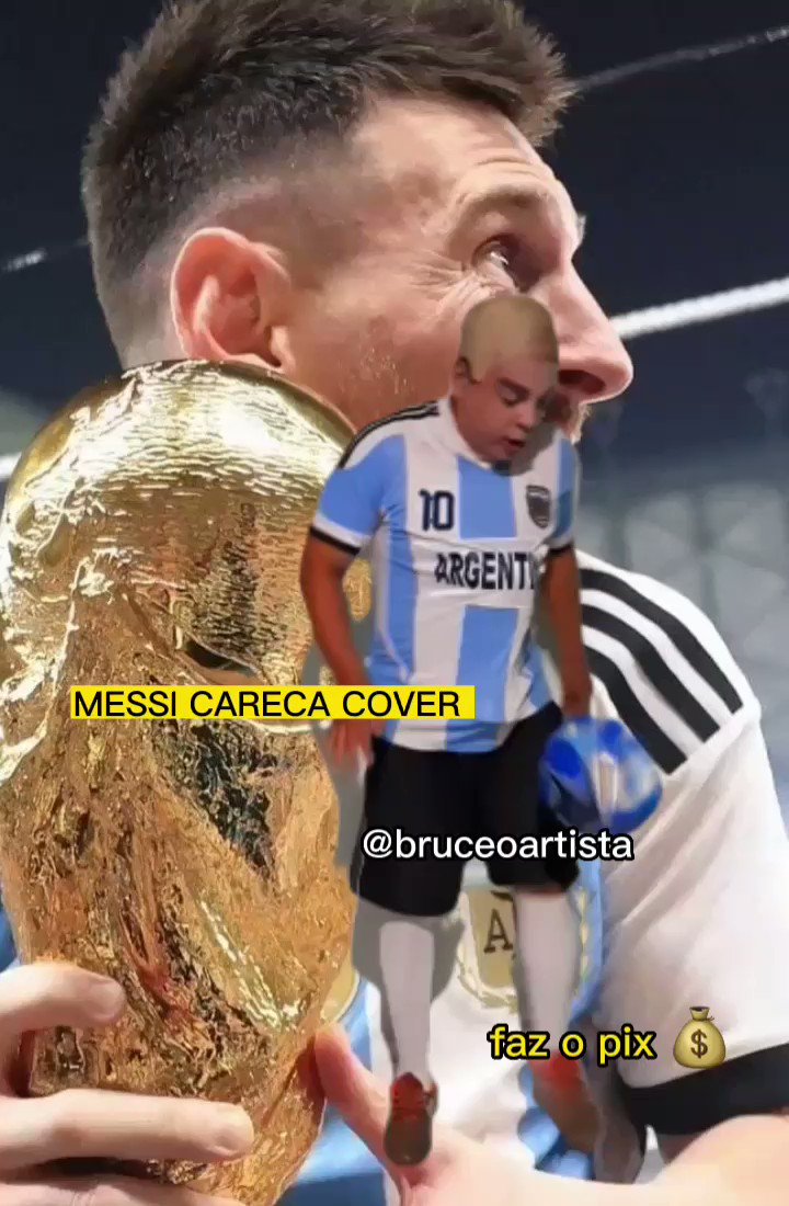 Bruce o artista on X: MESSI CARECA COVER GRAVA SALVE PRA FÃS E 👏⚽️👏⚽️👏🏆 ANIVERSÁRIANTES 👏 🎂 👏 🎂 👏 FAZ O PIX 💰 E SIGA O INSTAGRAM DO MESTRE DOS ANIMES