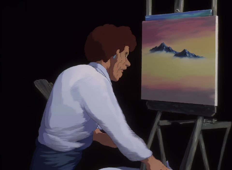 TheLoonaSimpCommunity on Twitter: "RT @GlennIsZen: Bob Ross - Anime"