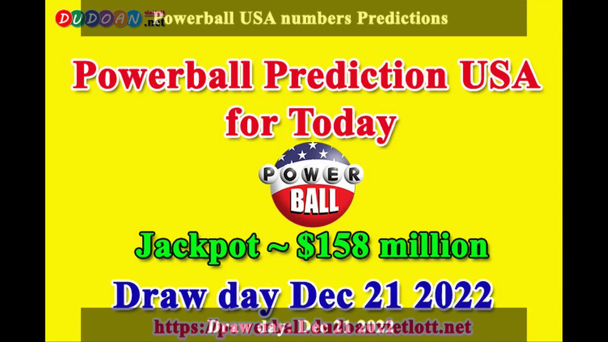 How to get Powerball USA numbers predictions on Wednesday 21-12-2022? Jackpot ~ $158 million -> https://t.co/lgyrqkcrwh https://t.co/mijkJD58z5