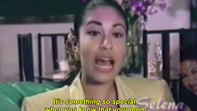 Selena Quintanilla Perez talking about her mother / Marcella talking about Selena
