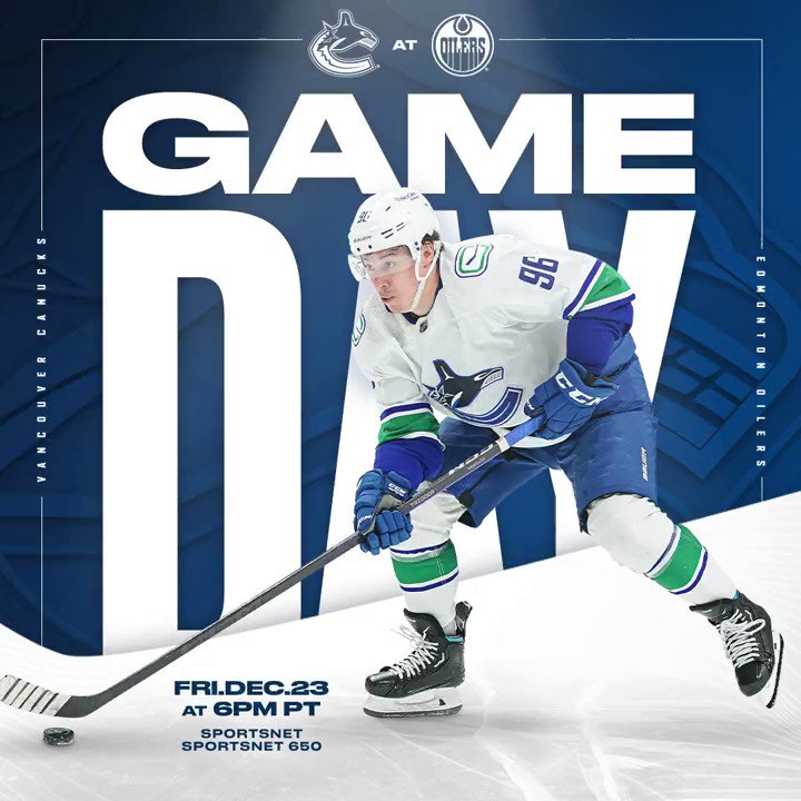 Vancouver Canucks on Twitter: "New day, new game! 🆚 Edmonton Oilers ⏰ 6
