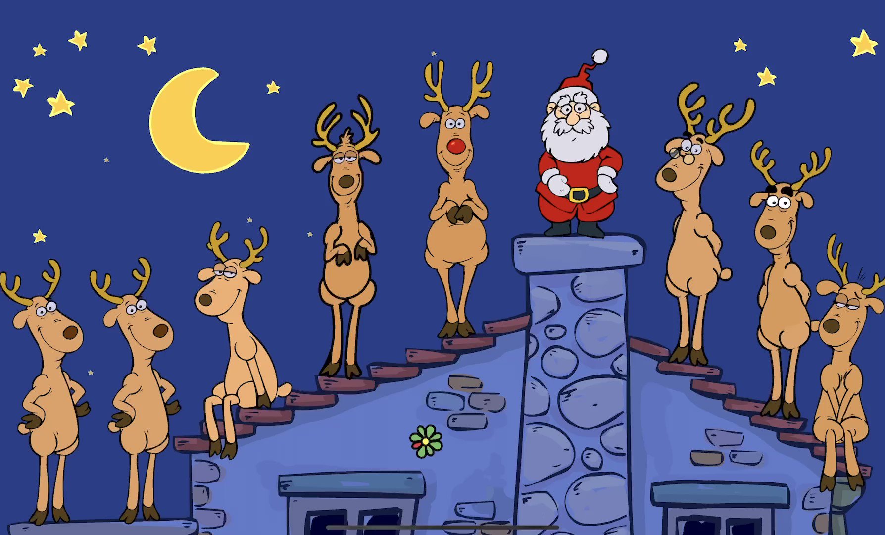 Юмора года видео. Смешные открытки с новым годом. Рождественские олени поют. С Рождеством прикольные. С Рождеством юмор.
