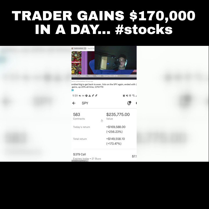 #finance #stocks #wallstreetbets
TRADER GAINS $170,000 IN A DAY... #stocks https://t.co/HBrvEOSLpK