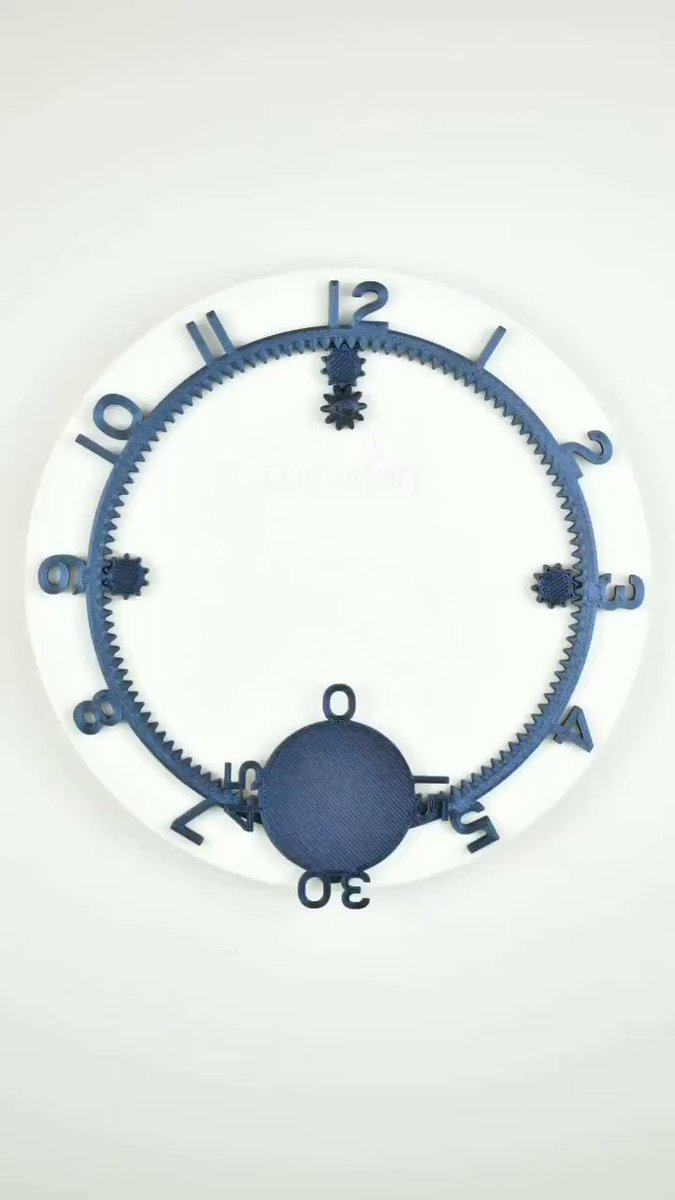 Kikkerland Big Wheel Hour Wall Clock - Black