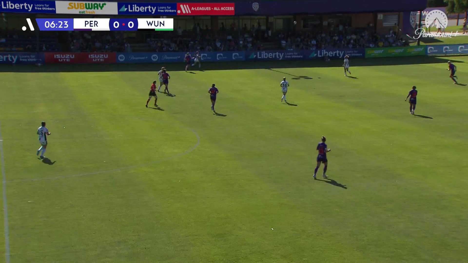 𝙃𝙤𝙬'𝙨 𝙩𝙝𝙚 𝙡𝙞𝙣𝙠 𝙪𝙥 𝙤𝙣 𝙩𝙝𝙖𝙩 ?!! 🧠👏 

A beautiful passage of play ends with an expert Rylee Baisden finish as @PerthGloryFC hits the front early!

Catch all the action LIVE on @ParamountPlusAU 📺

Follow live:  
#PERvWUN @LibFinancial”