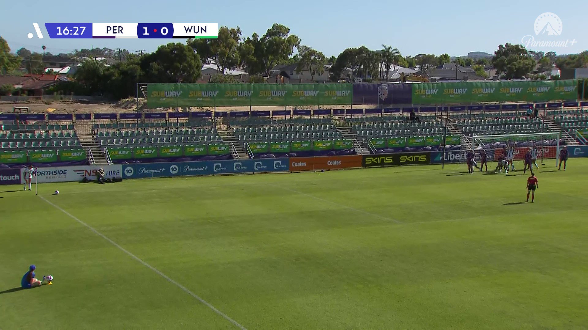 It's all square out West! 🚨

Hannah Keane makes no mistake from point-blank range to bring @wufcofficial back on level terms!

Catch all the action LIVE on @ParamountPlusAU 📺

Follow live:  
#PERvWUN #WeAreALeagues @LibFinancial”