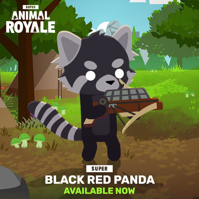 Detektiv Tag fat fordelagtige Super Animal Royale on Twitter: "The Super Black Red Panda, inspired by our  incredible Super Animal Mod @ket_domashniy, is now available in the  Research Lab! 🖤 https://t.co/0Gm87U2pet" / Twitter