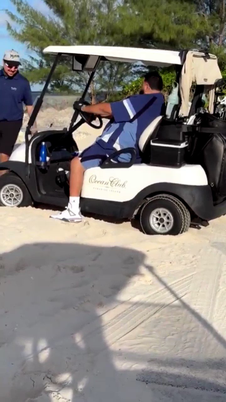 Fore Play on X: DJ Khaled. Turning that stuck golf cart into motivation   / X