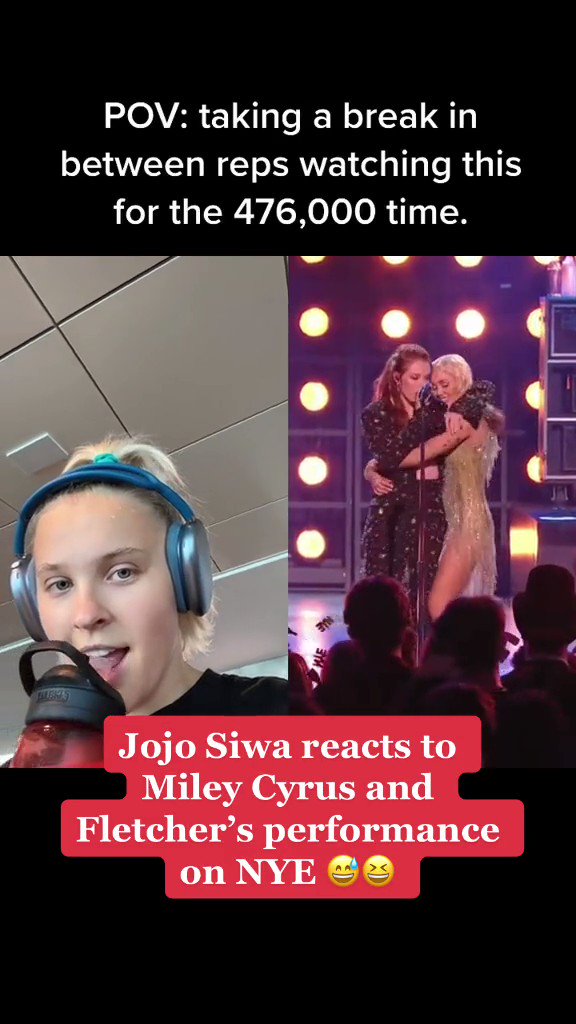 Jojo Siwa shared her reaction to Miley Cyrus and Fletcher’s performance