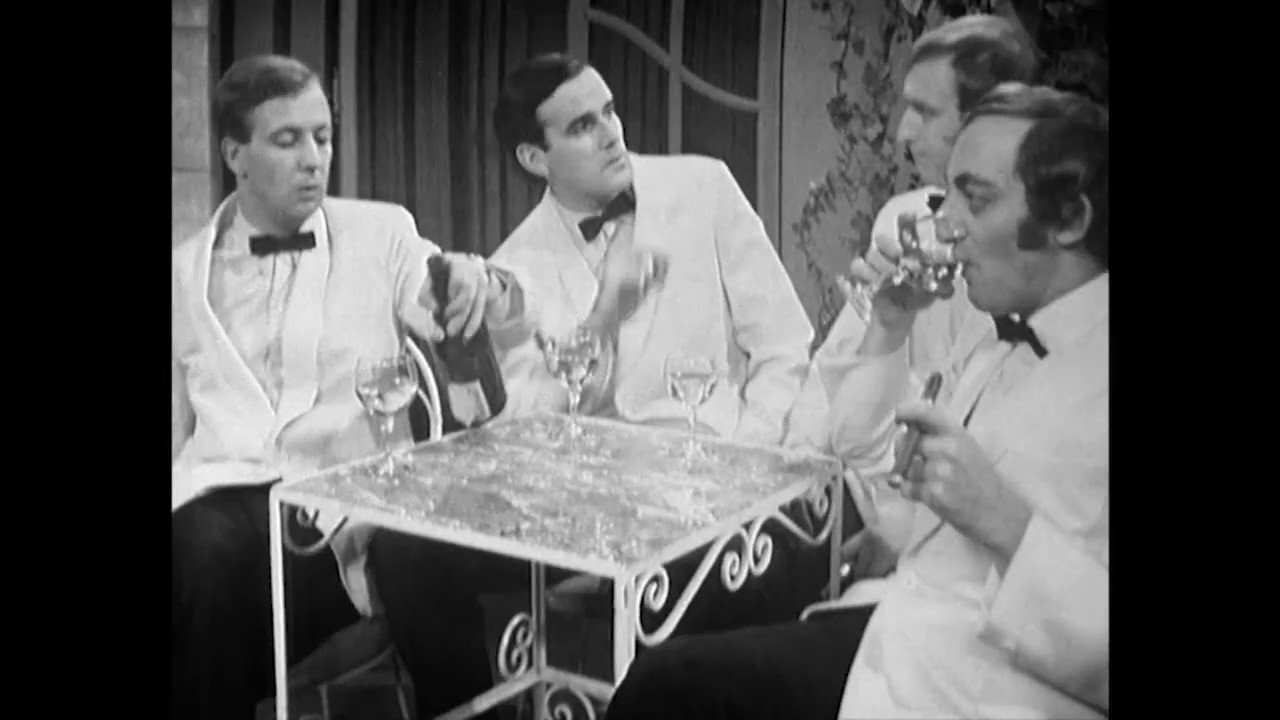 Michael Warburton on Twitter: "John Cleese, Marty Feldman, Graham Chapman  &amp; Tim Brooke Taylor perform the brilliant FOUR YORKSHIREMEN (1967)  sketch on 'At Last The 1948 Show'. https://t.co/1p7meQZUOM" / X