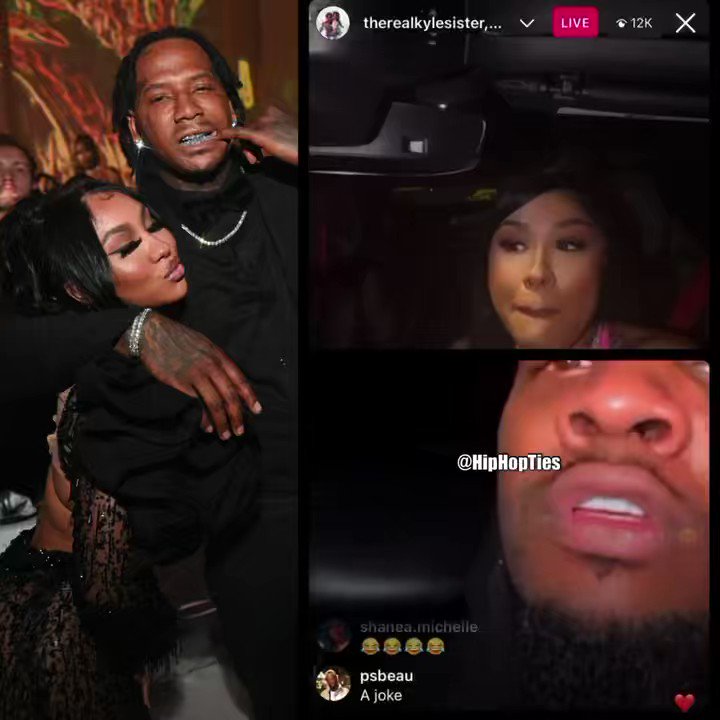 Hip Hop Ties on X: Ari Fletcher and her best friend were on live together  but as soon as Moneybagg Yo got in the car the energy changed.😭😭😭 “Quit  playin with me