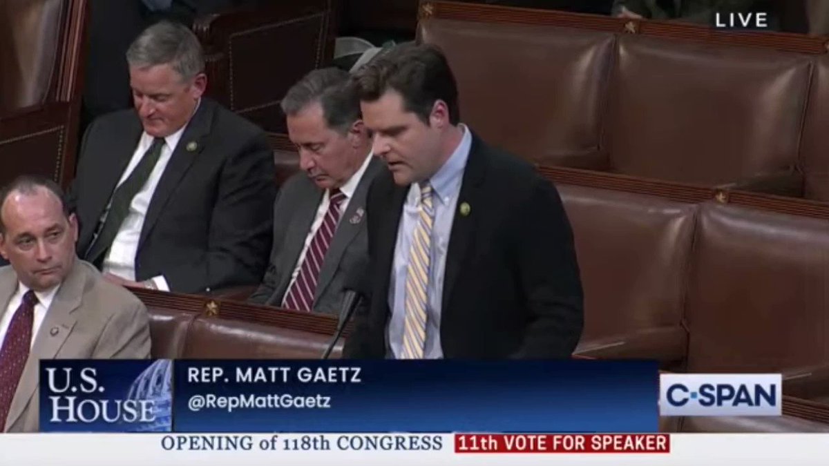 Read more about the article .@RepMattGaetz Calls Out Kevin McCarthy For Squatting In The Speaker’s Office

“
