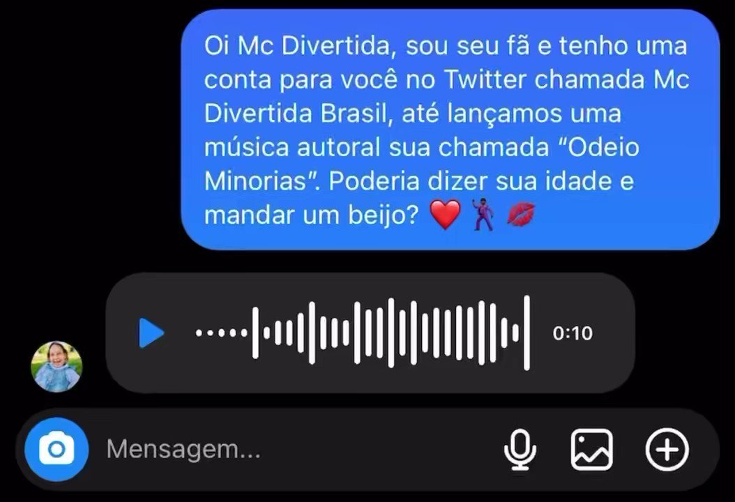 acervo lacração on X: DIVA! Mc Divertida acaba de responder o