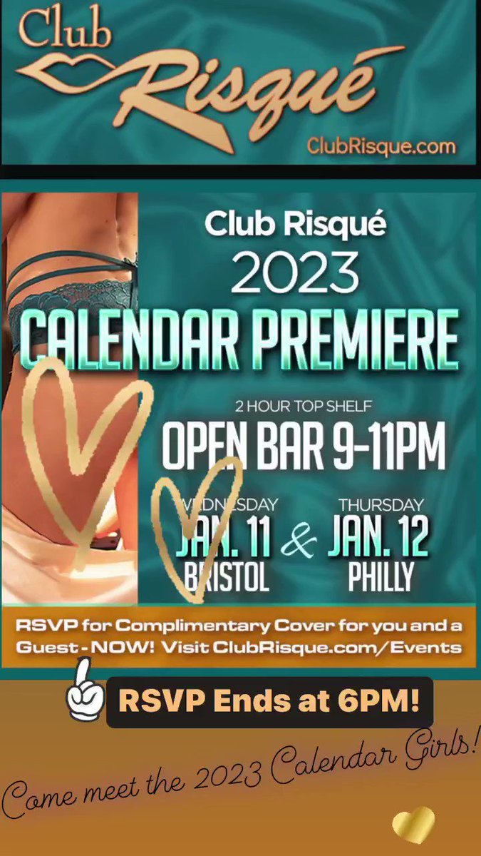 Club Risque on Twitter "The 2023 Club Risque CALENDAR PREMIERE