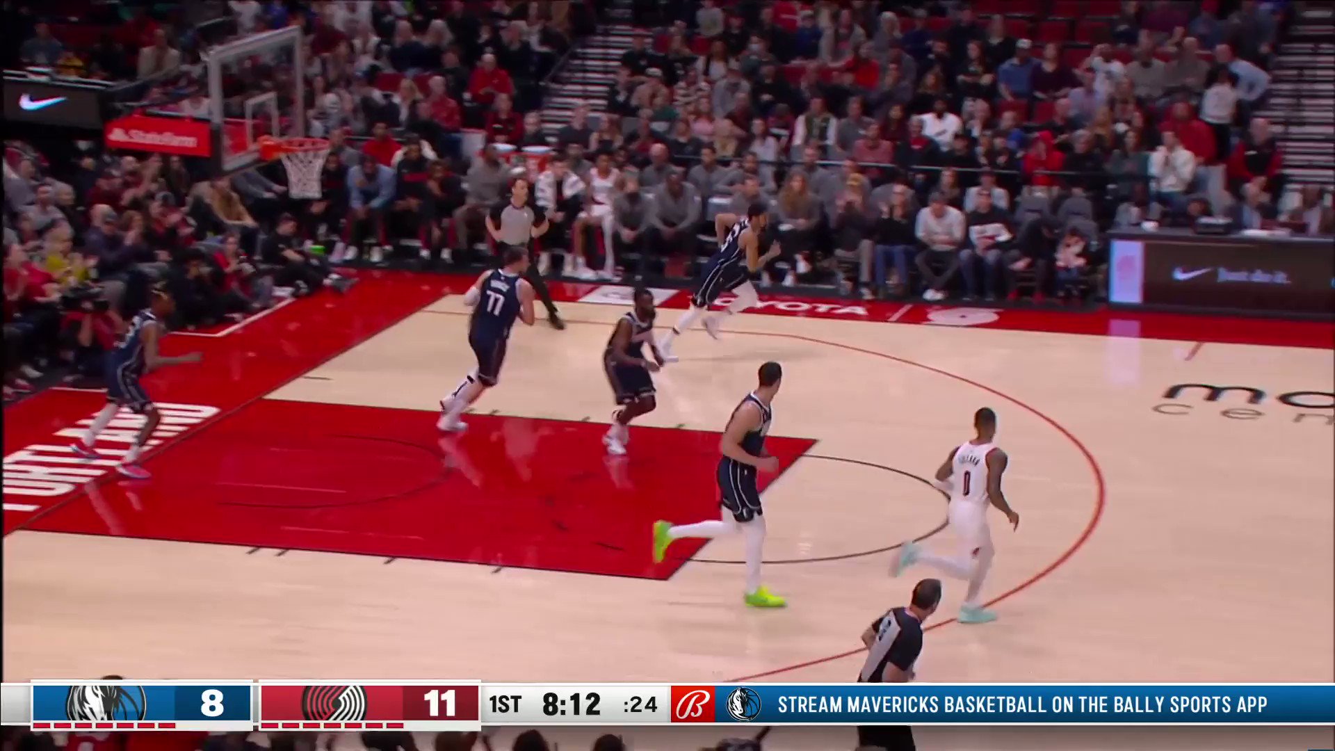 NBA on Twitter "Luka dime. Dinwiddie 3. 🎯 MavsBlazers is tied at 13