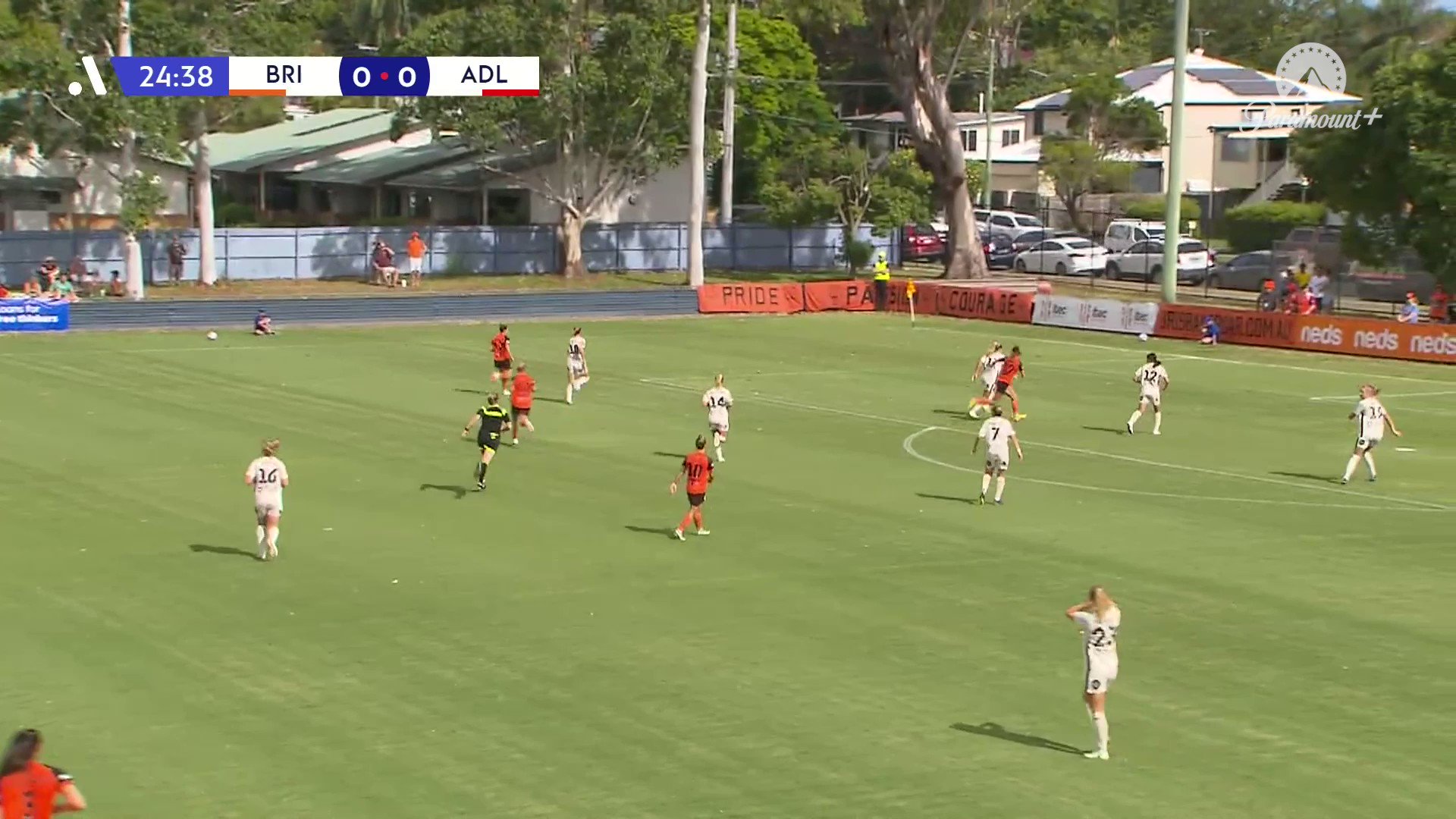 Back with a BANG 💥 🦁

Indiah-Paige Riley marks her return to @brisbaneroar with a sweet opener against @AdelaideUnited! 

Catch all the action LIVE on @ParamountPlusAU 📺

Follow live:  
#BRIvADL #WeAreALeagues @LibFinancial”
