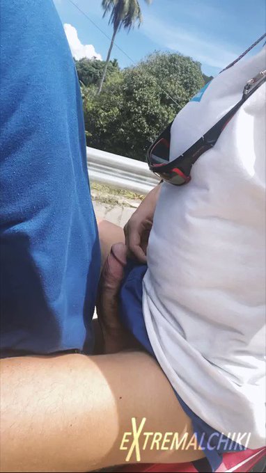 Asked my friend to drop me to my summer school with continuing #gay #outdoor #public #twink #bike #wanking