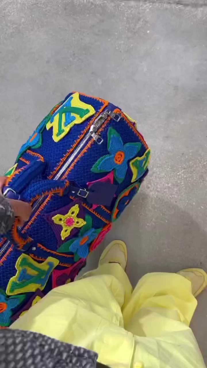 Louis Vuitton's SS23 “Crochet Duffle Bag” is full of vibrant colors.