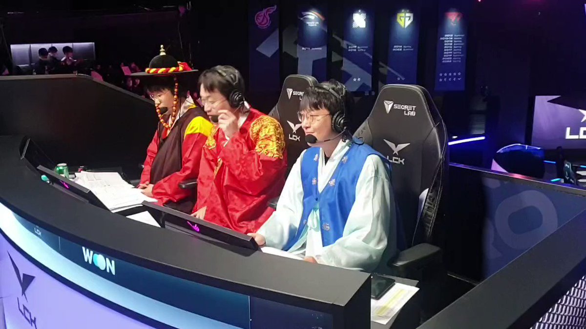 Ashley Kang on Twitter "LCK Korean casters dressed in style for Lunar