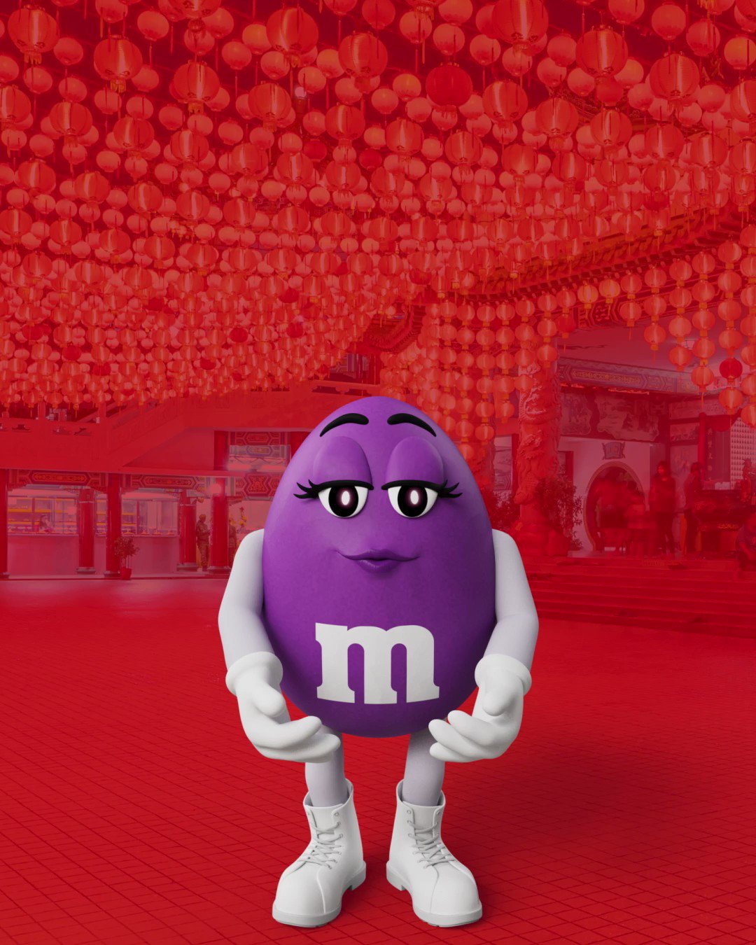 character purple m&m