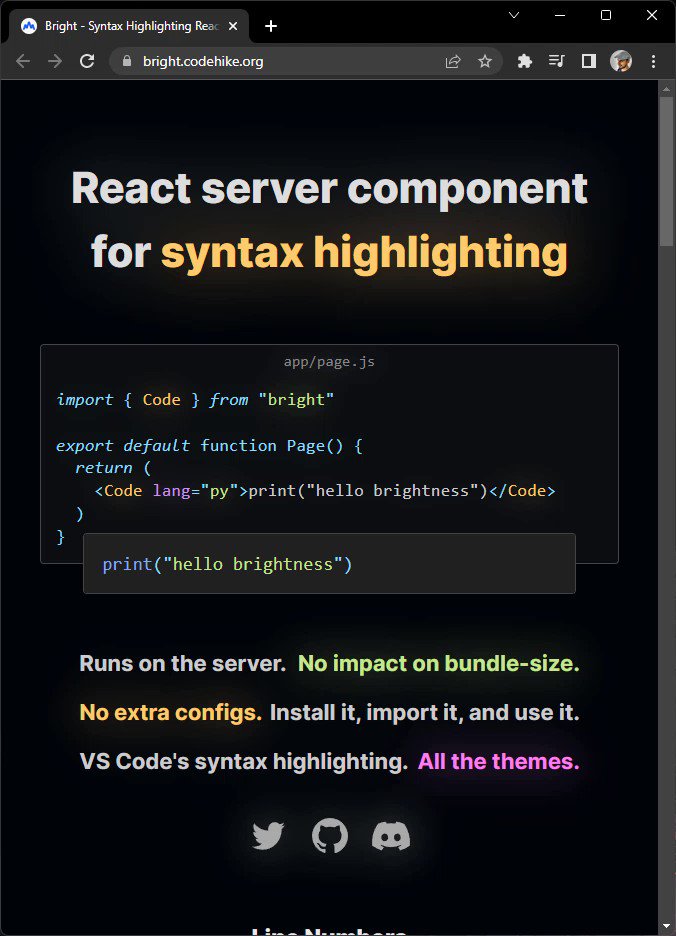 Andrew Clark on Twitter: "I love syntax highlighting as a use case for Server Components because it demonstrates how they're not just for “data fetching”. Drop an off-the-shelf component anywhere in your Andrew Clark on Twitter: "I love syntax highlighting as a use case for Server Components because it demonstrates how they're not just for “data fetching”. Drop an off-the-shelf component anywhere in your