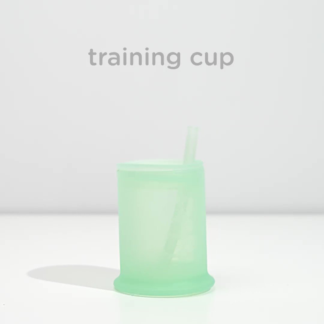 Olababy Silicone Training Cup with Lid + Straw