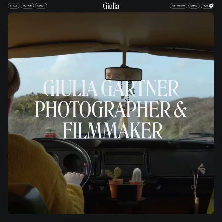 Thomas Bosc on Twitter "Little portfolio I made for Giulia Gartner