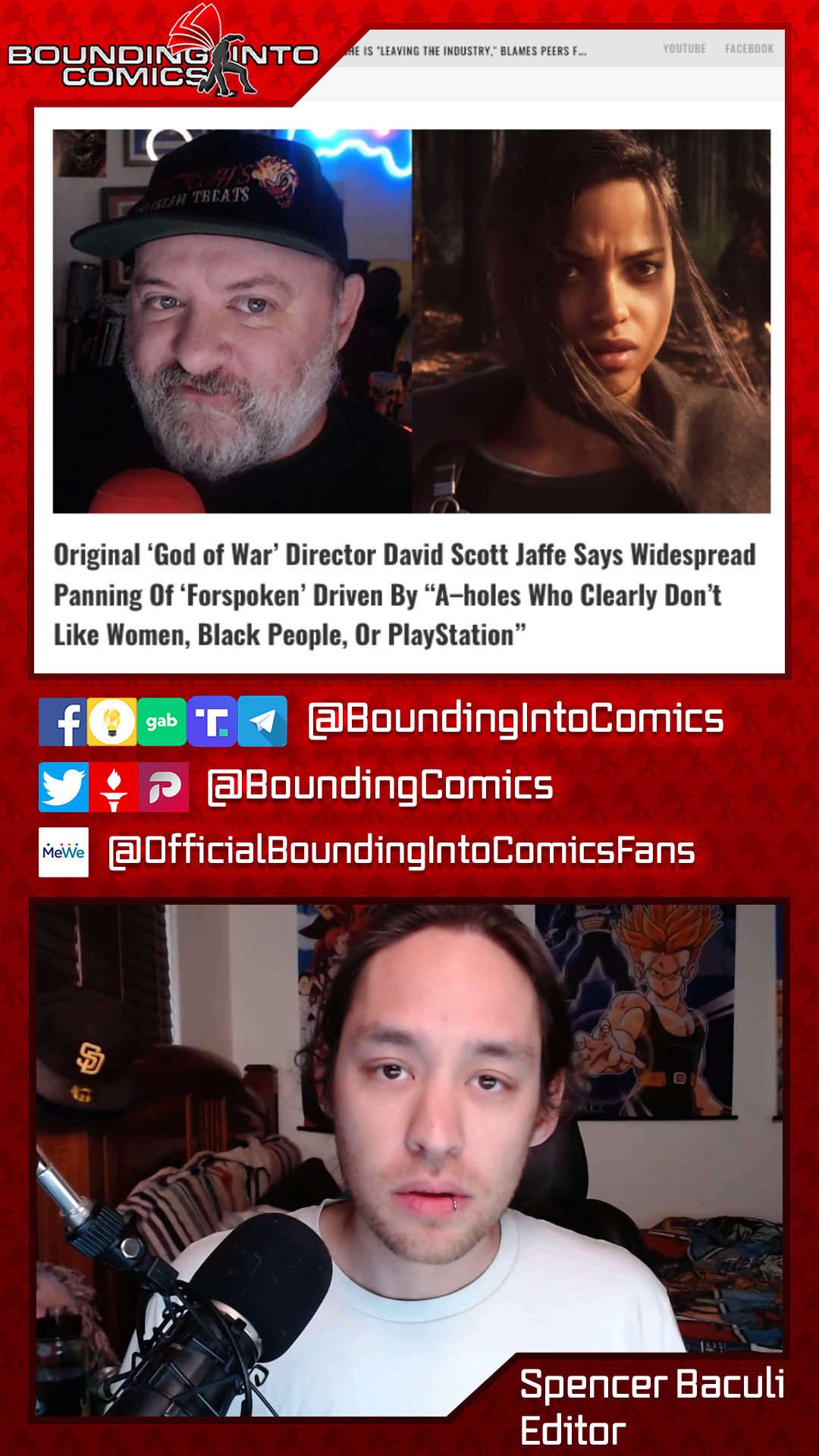 Original 'God of War' Director David Scott Jaffe Says Widespread Panning Of 'Forspoken' Driven By A-holes Who Clearly Don't Like Women, Black People, Or PlayStation - Bounding Into Comics