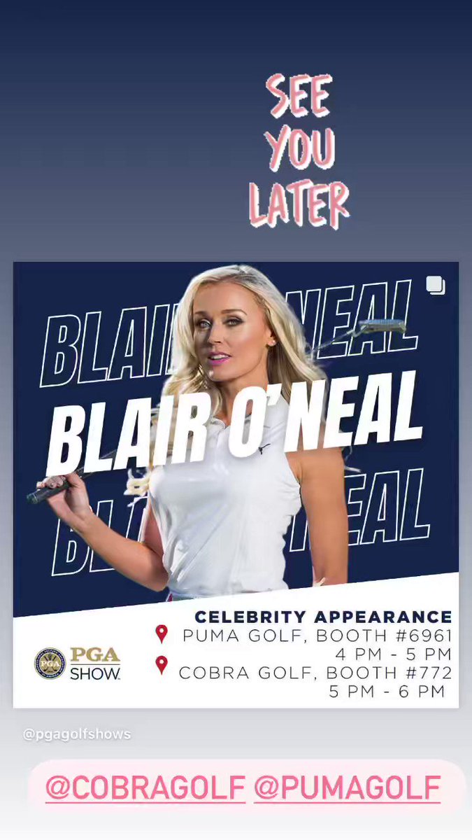 Blair O'Neal on Twitter: "See you today at @PGAShow at the @cobragolf