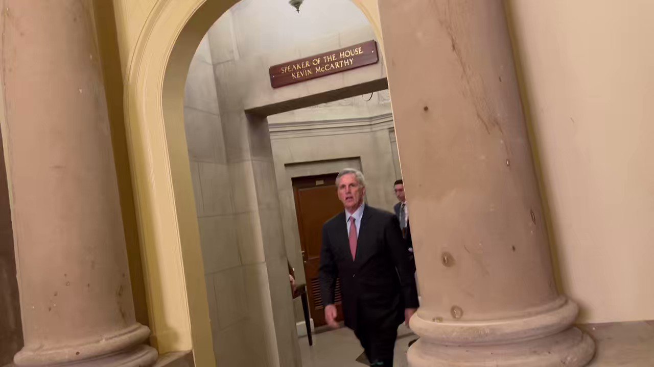 JUST IN  visits Capitol Hill, Speaker Kevin McCarthy says message CEO came to wish him Happy Birthday 