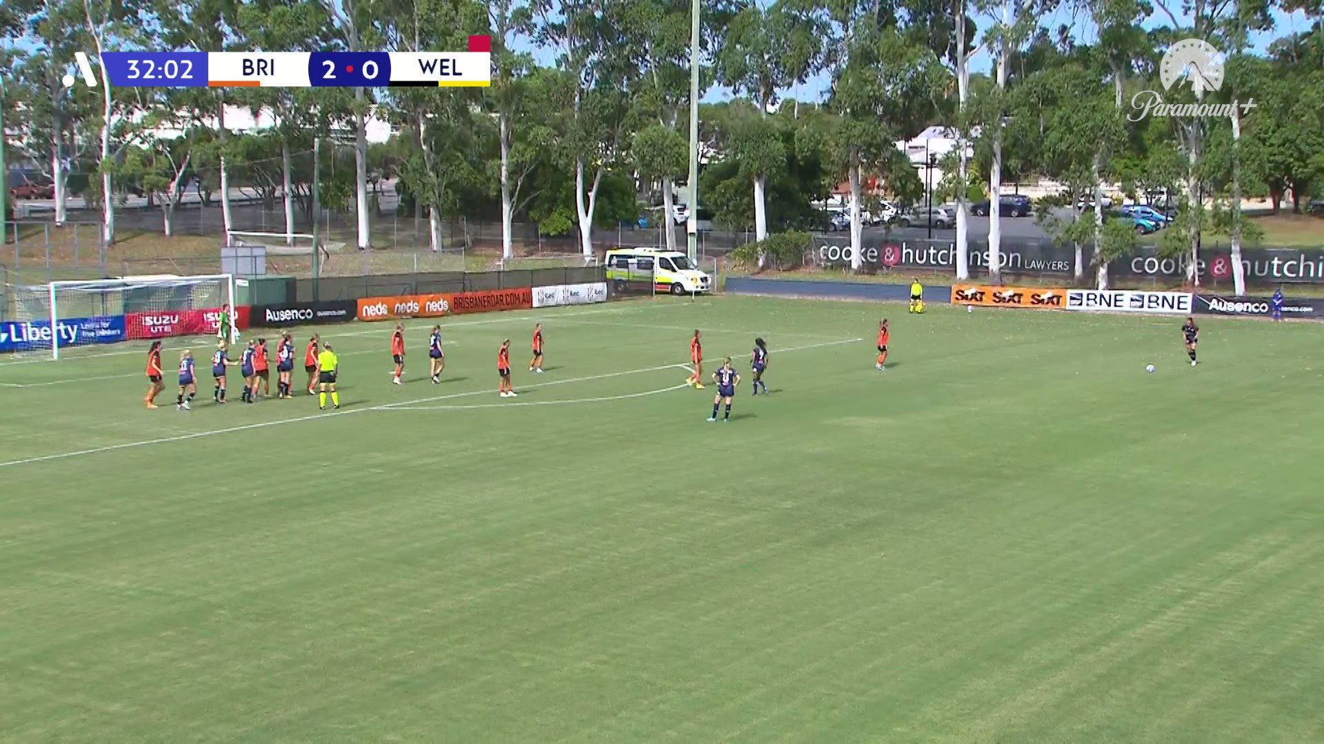 Two free-kicks in five minutes! ⏳

Michaela Foster gets her first @LibFinancial A-League goal in style to halve the lead in Redcliffe 👏

Follow live:  all the action LIVE on @Channel10AU PLAY 📺

#BRIvWEL #WeAreALeagues @LibFinancial”