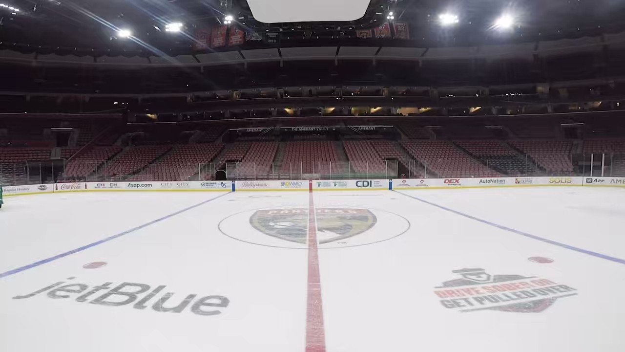 Ice inside FLA Live Arena removed as Panthers take part in exit