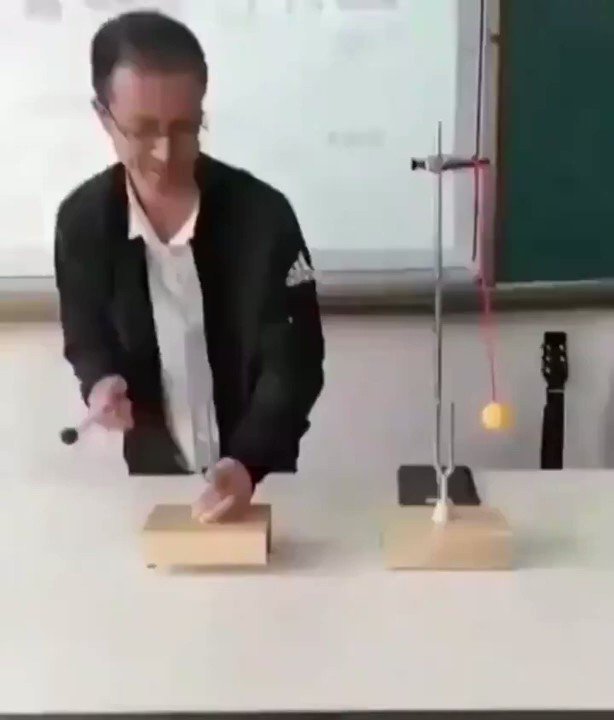 Massimo on Twitter "Striking one tuning fork sets up a sympathetic