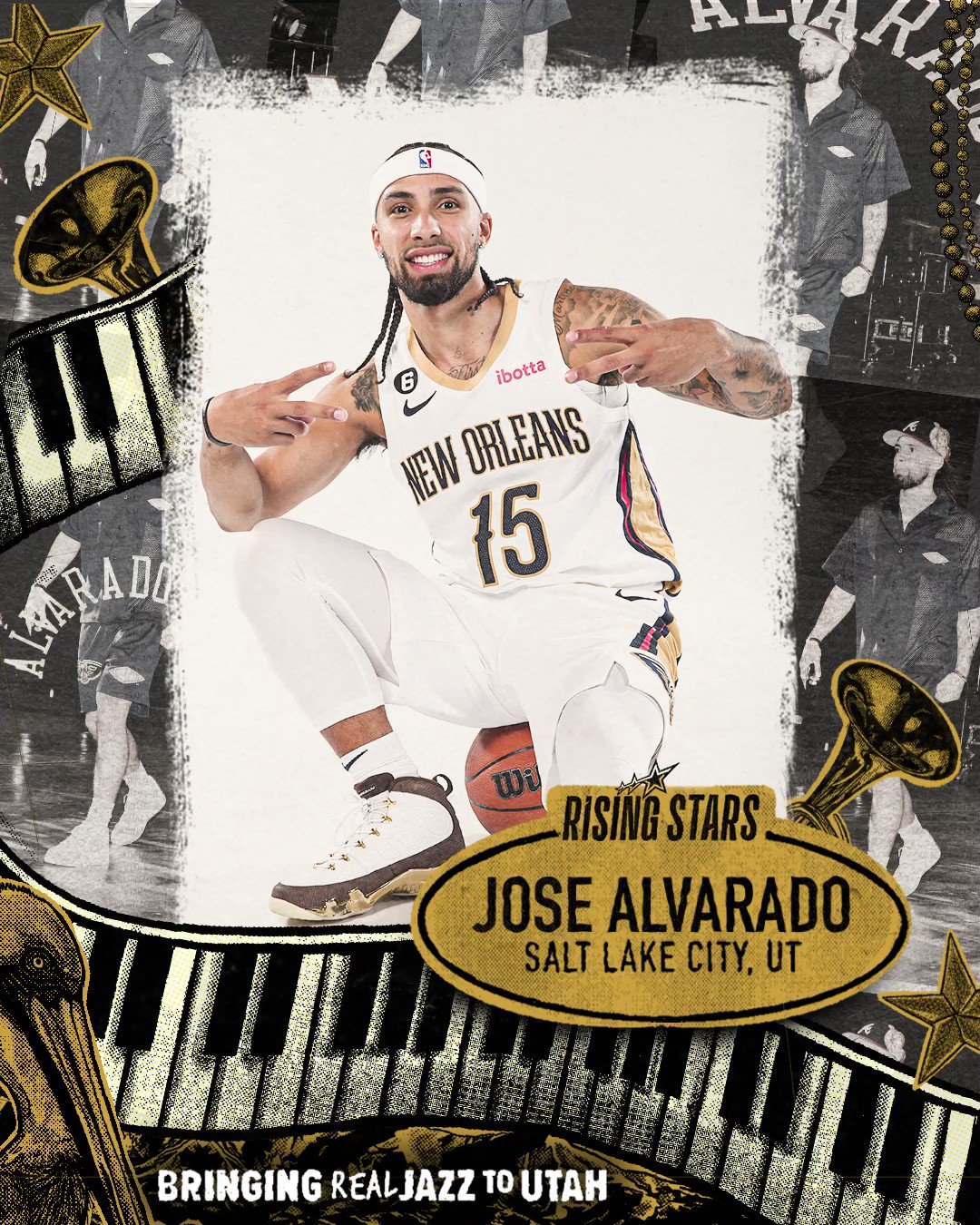 Jose Alvarado - New Orleans Pelicans - 2023 NBA Rising Stars Long