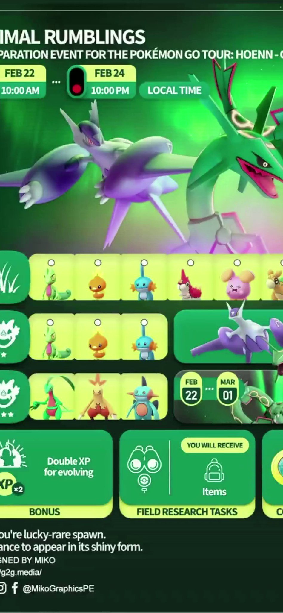 SideralGT on Twitter "Rayquaza is coming back to Pokémon Go Feb 22