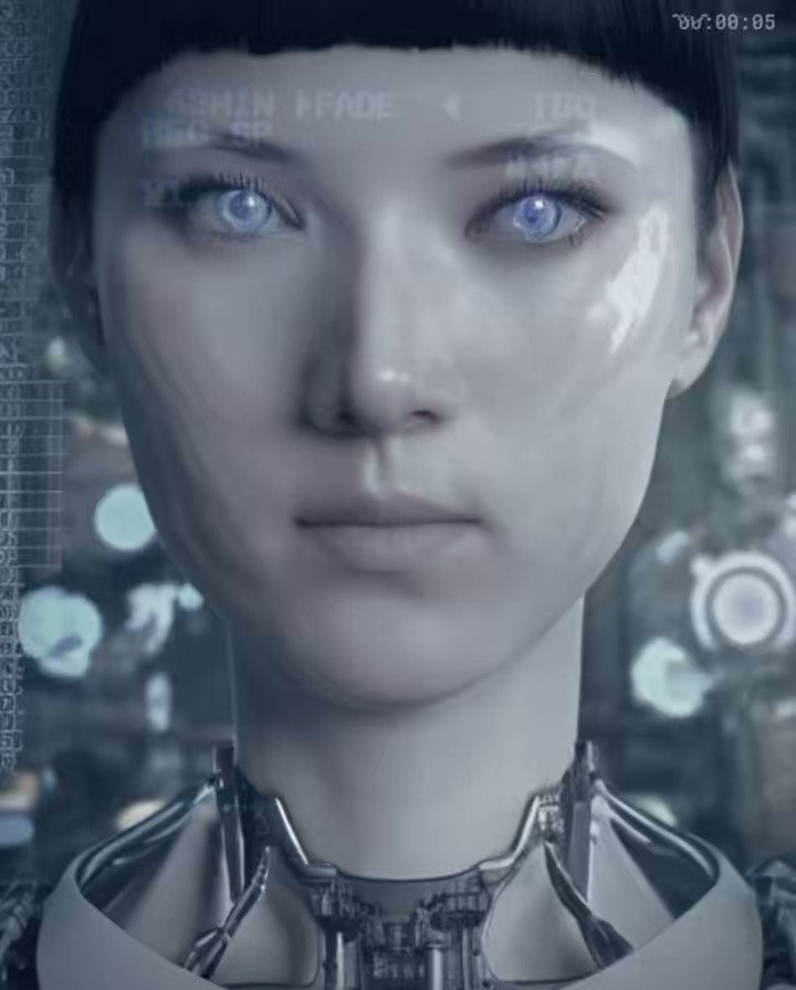 Image for the Tweet beginning: AI Biorobotic portrait / will