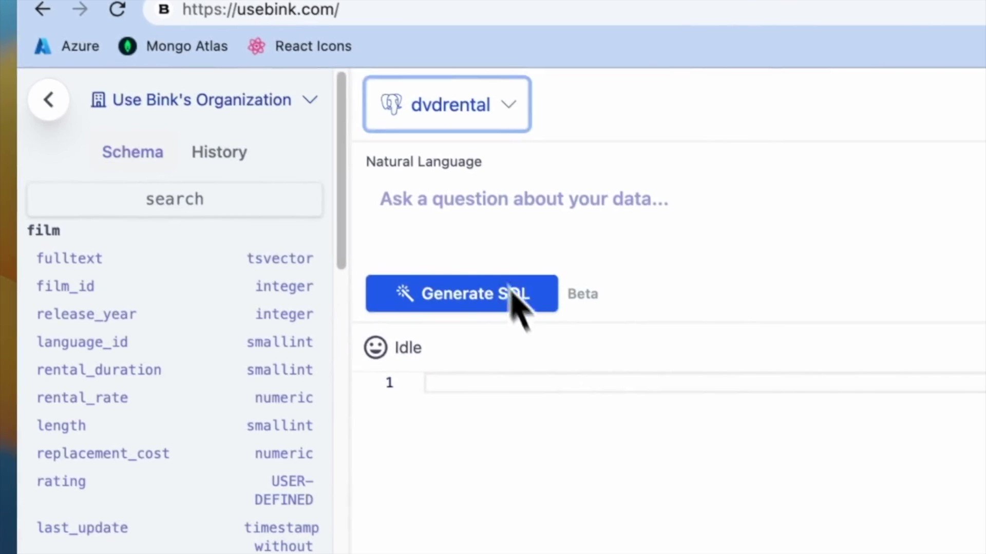 We built a SQL and NoSQL co-pilot:  Generate an answer with accompanying code by typing a question to ask your database  - built in code editor - AI s