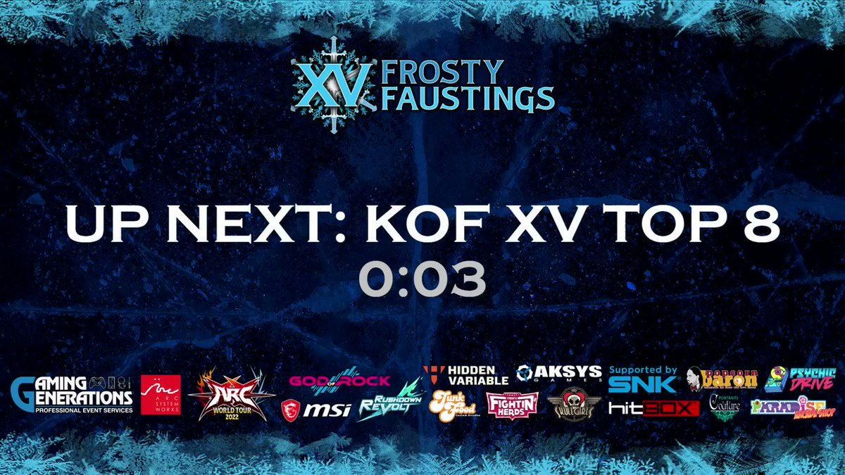 👹Tsukuyoni👹🎊Frosty Faustings on Twitter "RT FrostyFaustings We've got KOFXV Top 8 starting